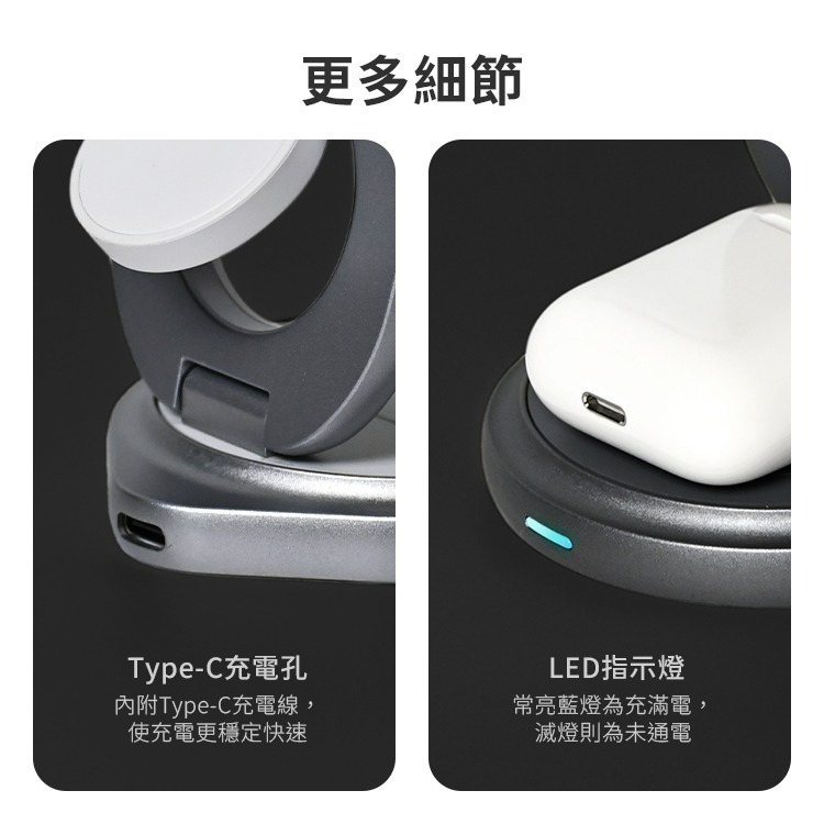 【7-ELEVEN 門市團購】 Qi2 15W 三合一無線折疊充電器-細節圖8