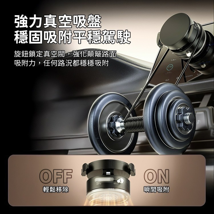 SHOWHAN 二合一 夾式+磁吸 360度折疊 吸盤N54車用支架手機支架ZQ19-細節圖10