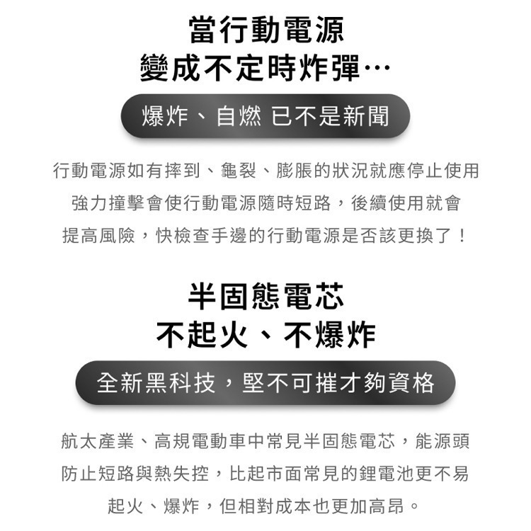 CCC認證 Wh標示 Allite 防爆充半固態行動電源 5000mAh 10000mAh固態 行充 行動充 可上飛機-細節圖4