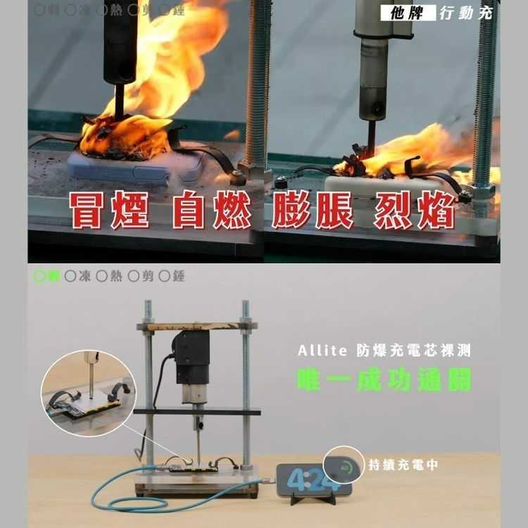 CCC認證 Wh標示 Allite 防爆充半固態行動電源 5000mAh 10000mAh固態 行充 行動充 可上飛機-細節圖5