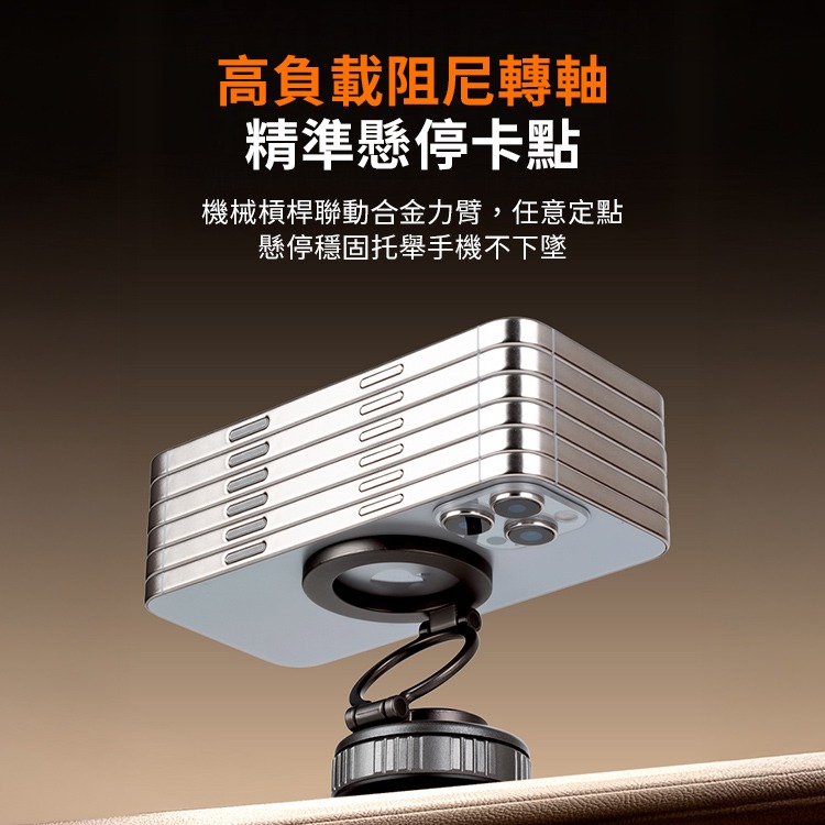 SHOWHAN 真空吸附磁吸360度三軸折疊旋轉手機支架 車用支架G512-細節圖8