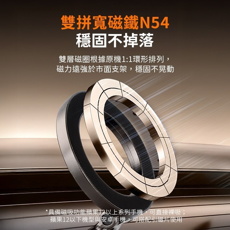 SHOWHAN 真空吸附磁吸360度三軸折疊旋轉手機支架 車用支架G512-細節圖4