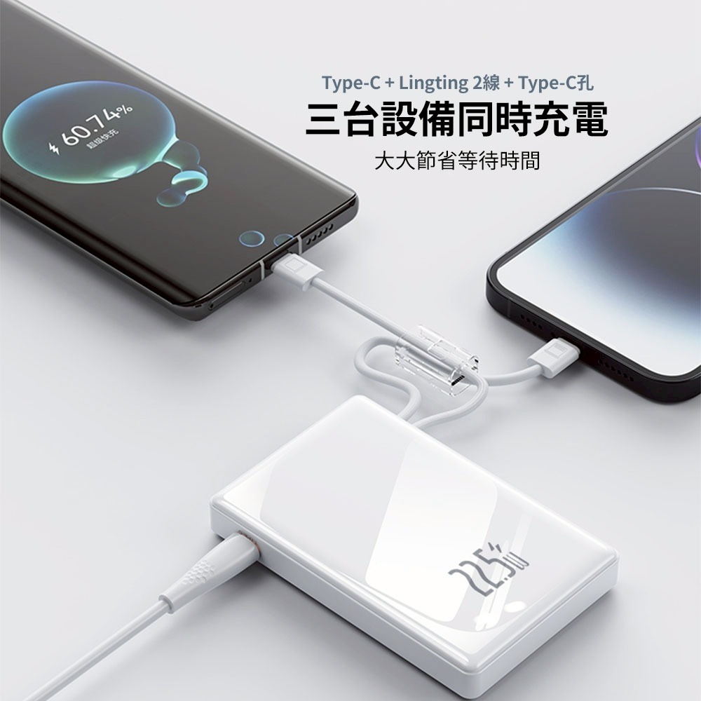 CLC-1自帶線顯屏薄型行動電源10000mAh QA-B002-細節圖5