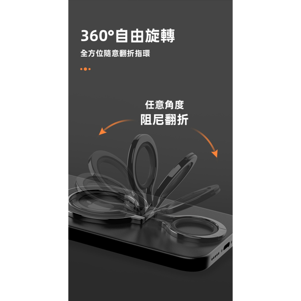 SHOWHAN MagSafe磁吸支架式 柔軟矽膠指環扣 金屬桌上支架-細節圖7