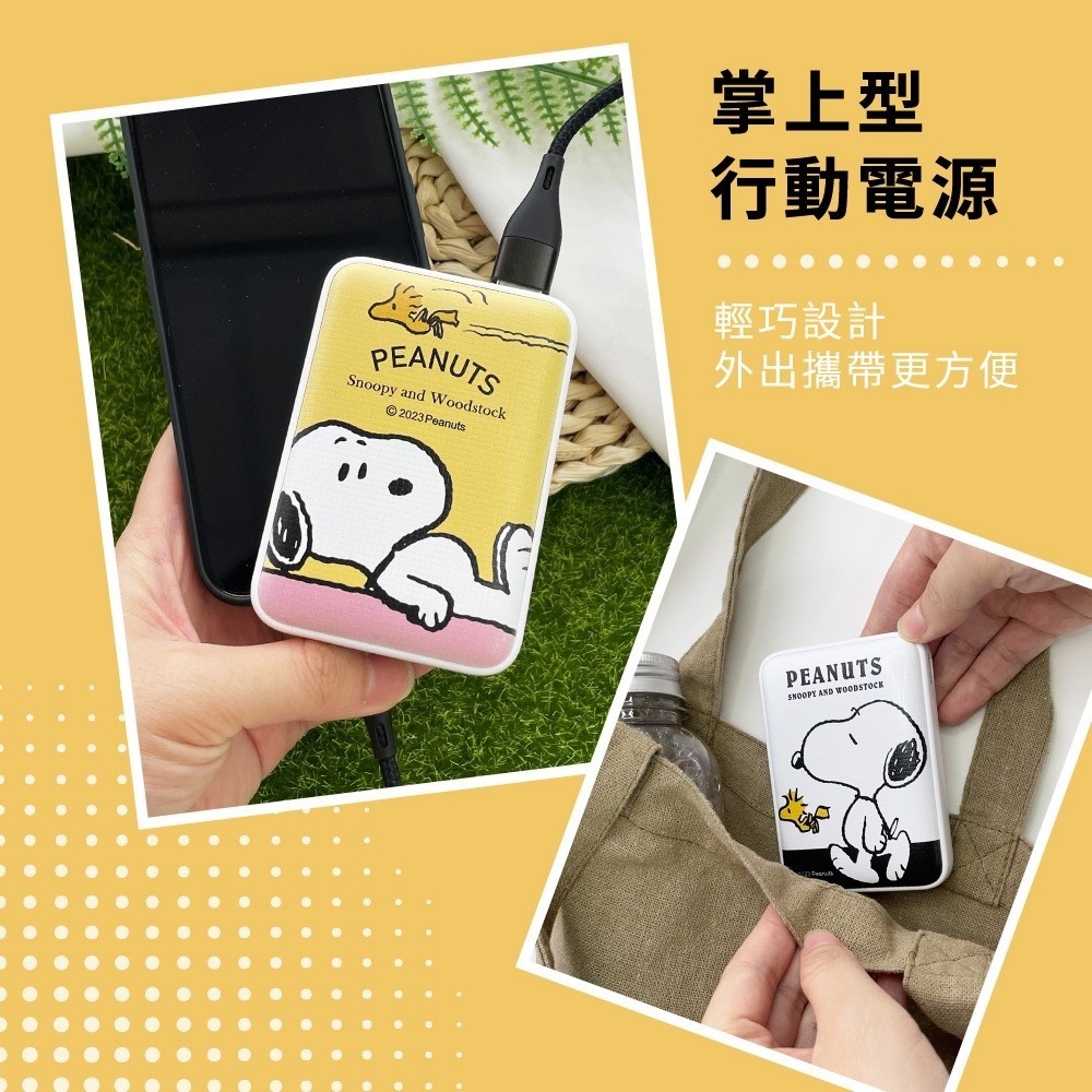 SNOOPY史努比 12000series 小格紋Type-C雙向快充行動電源-細節圖4
