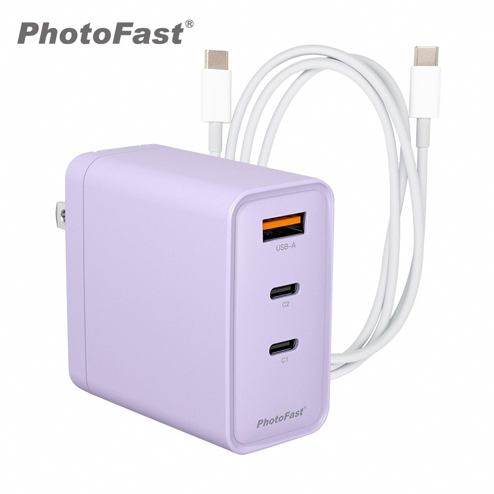 PhotoFast A1 65W 氮化鎵 三孔充電器 2C1A 快充充電器/旅充-規格圖11