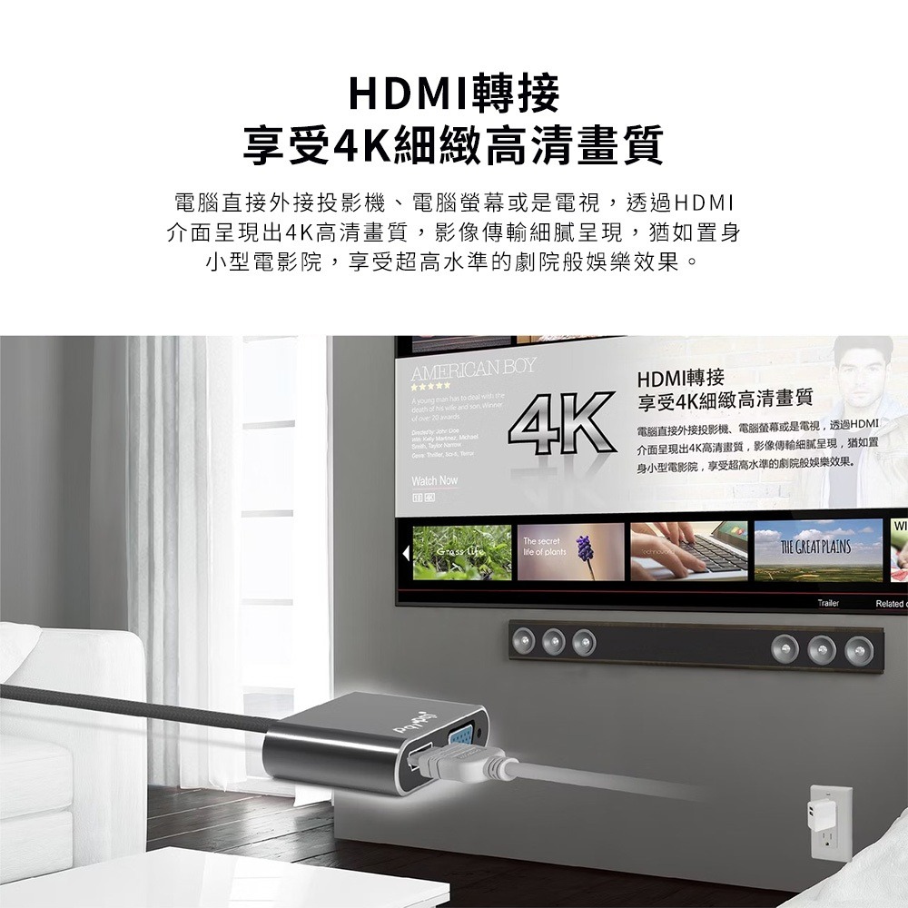 PQI USB-C to HDMI+VGA 影音轉接器-細節圖4