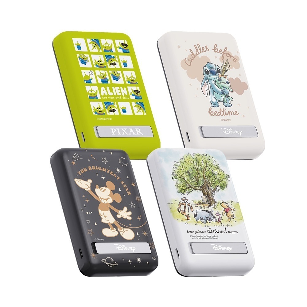 【限時購】迪士尼 正版授權 晶磁系列 磁吸無線充行動電源 5000/10000mAh 史迪奇 三眼怪 米奇 維尼-規格圖11