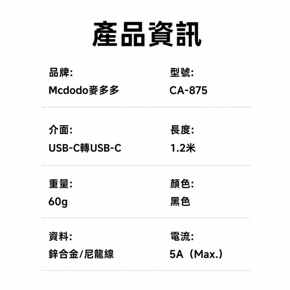 麥多多 LQ Cab Vision系列AI數字智慧彩色數顯數據線C to C 240W 1.2m CA-875-細節圖8