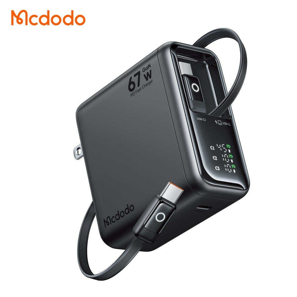 麥多多 FreeGo系列 自帶伸縮線氮化鎵 GaN 67W 快充充電器(CH-411)另有67W雙拉線 100W自帶線-規格圖11