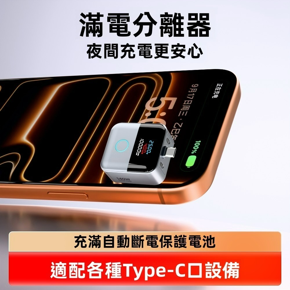 SHOWHAN 數顯 140W Al識別智能保護滿電分離器X02 銀色/白色-細節圖3