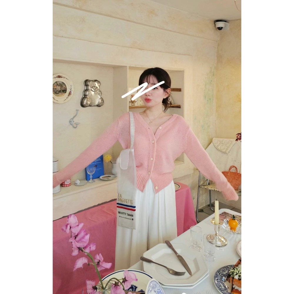 🇰🇷 微透肌毛料開襟小外套-細節圖2