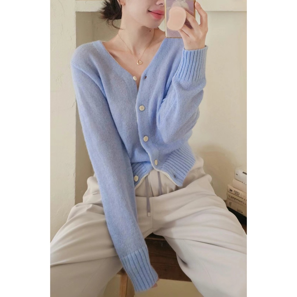 🇰🇷 微透肌毛料開襟小外套-細節圖3