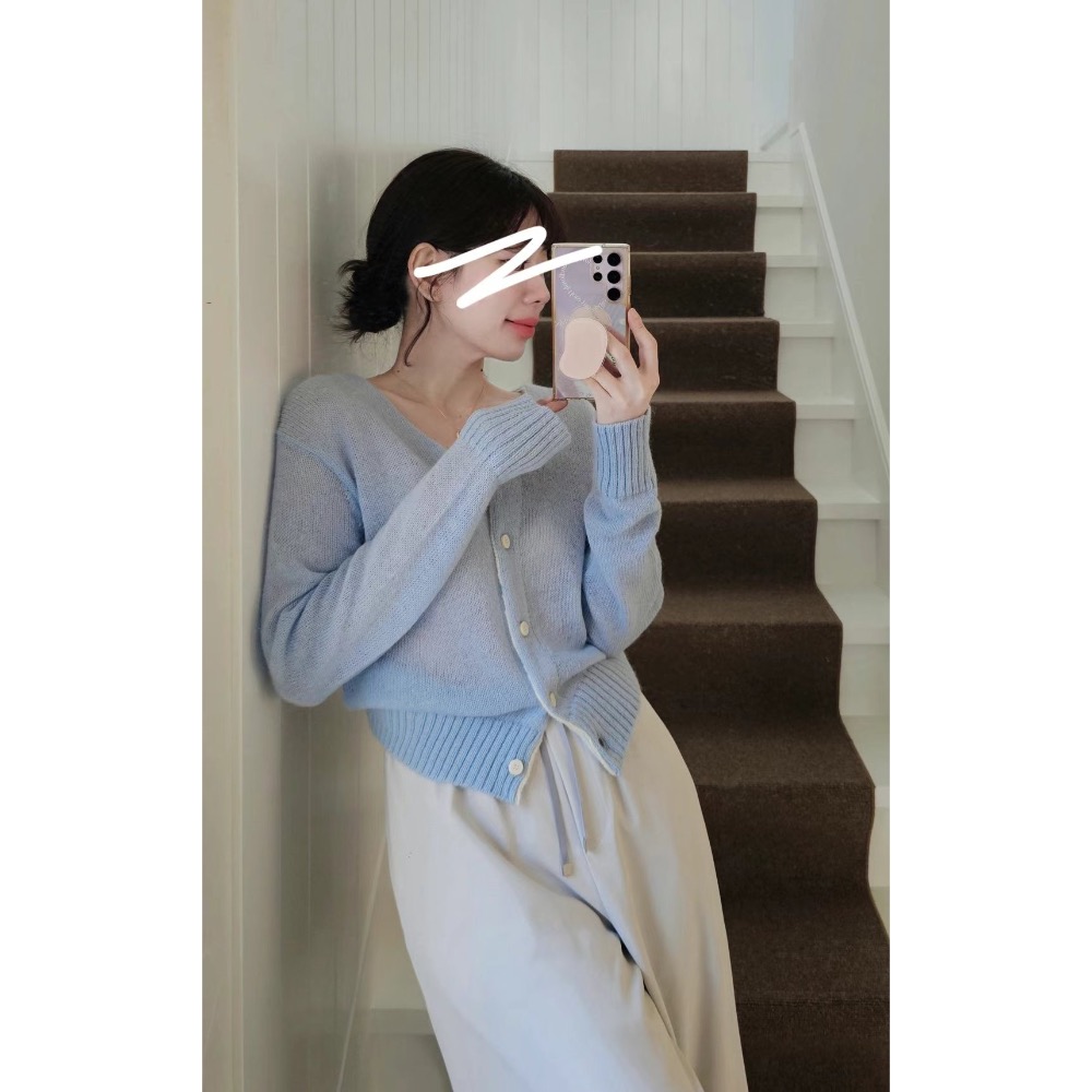 🇰🇷 微透肌毛料開襟小外套-細節圖4