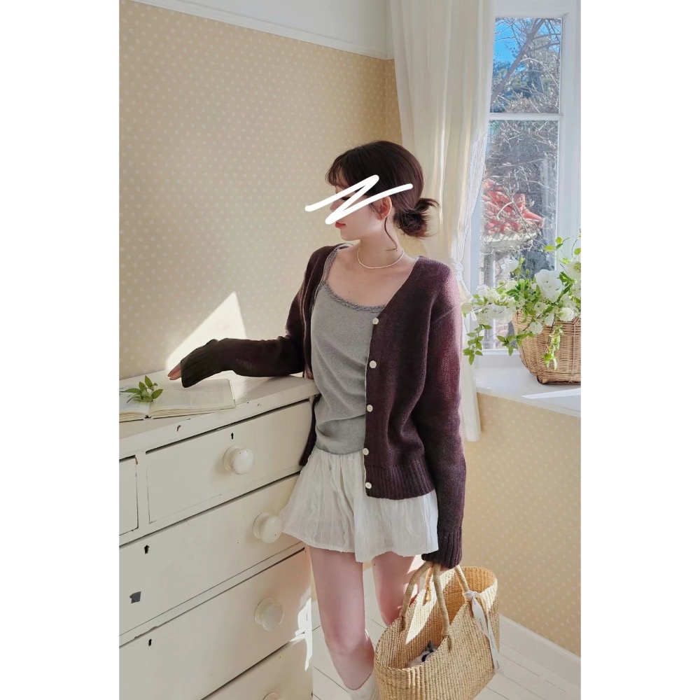 🇰🇷 微透肌毛料開襟小外套-細節圖6