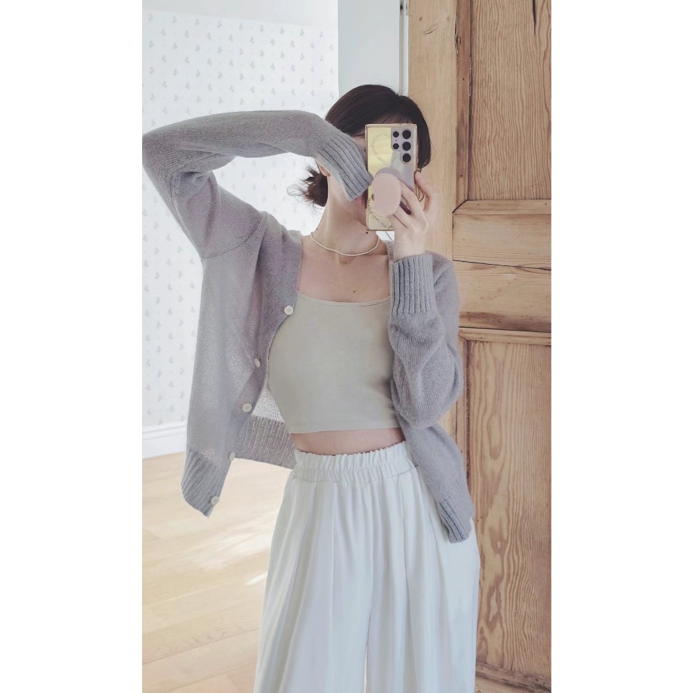 🇰🇷 微透肌毛料開襟小外套-細節圖8