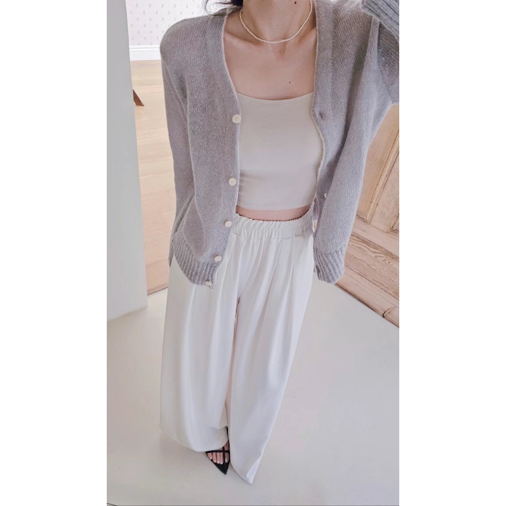 🇰🇷 微透肌毛料開襟小外套-細節圖9