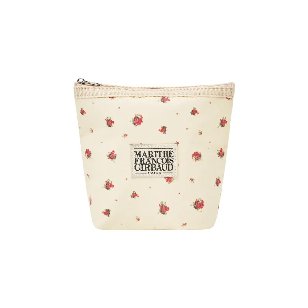 韓國 MFG 春天限定 經典標誌刺繡花朵萬用小包 化妝包 耳機袋 零錢包-規格圖2