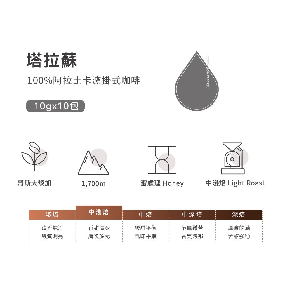 【SATUR薩圖爾】[ 神系列 ] 塔拉蘇｜濾掛式精品咖啡 10gX10包/盒－掛耳包 耳掛包 手沖 莊園級咖啡豆-細節圖3