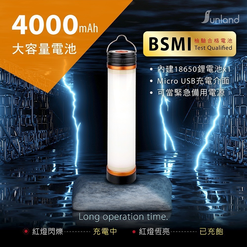 Sunland PA-2835-9 / 戶外多功能手電筒-4000mAh-細節圖3