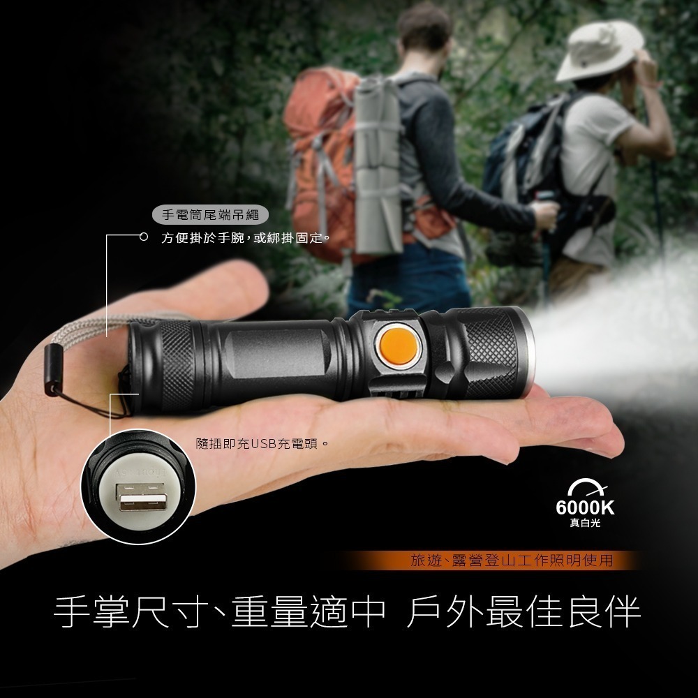 RONEVER PA-T6-7 / 充電式變焦手電筒-細節圖5