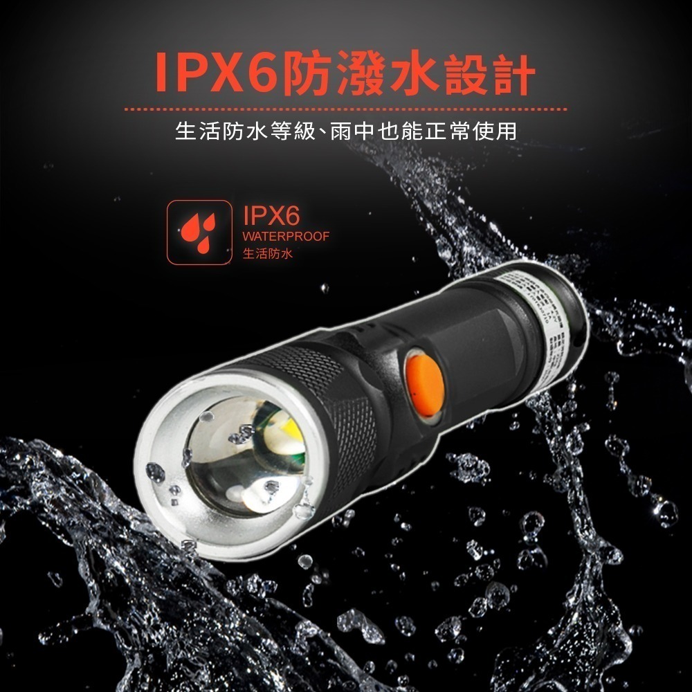 RONEVER PA-T6-7 / 充電式變焦手電筒-細節圖7