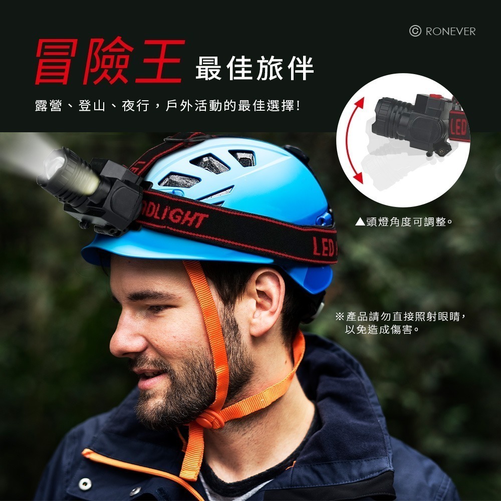 RONEVER PA-T6-11 / 三燈充電式頭燈-細節圖7