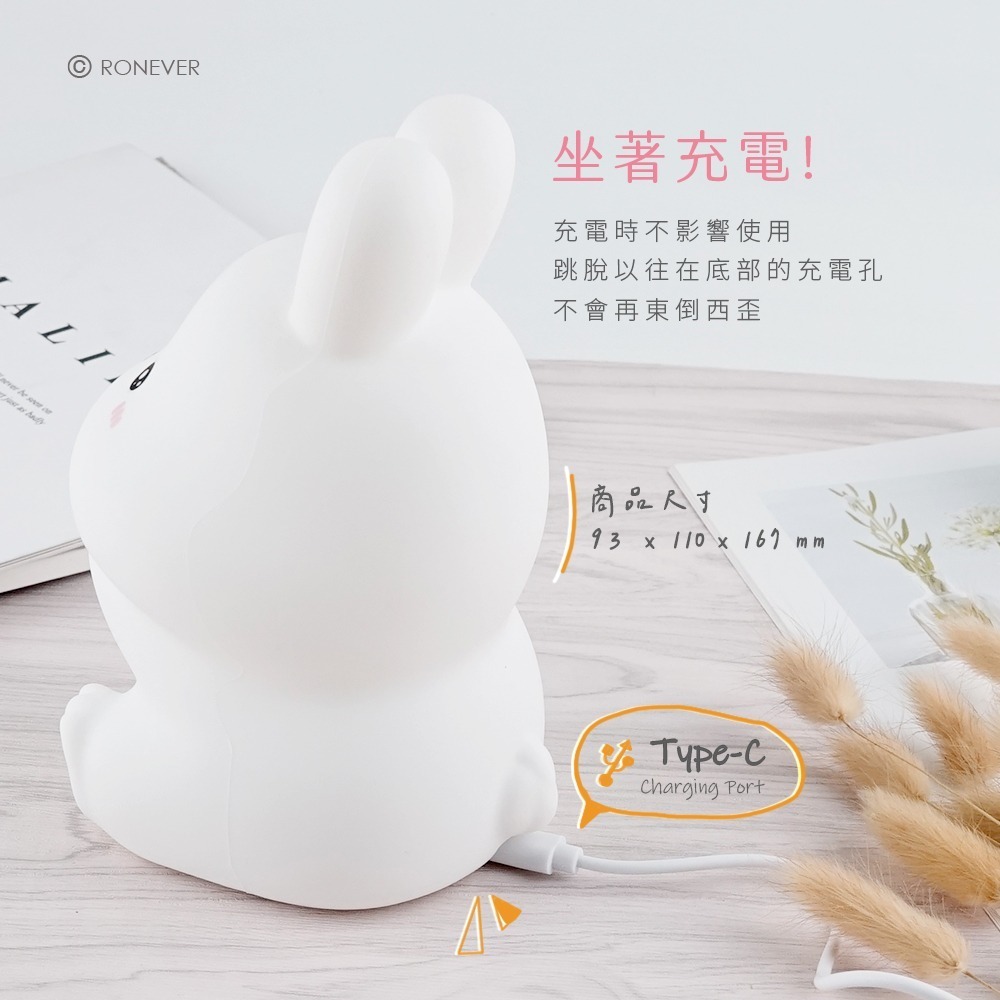 RONEVER PC415 / 萌萌兔矽膠拍拍燈-細節圖5