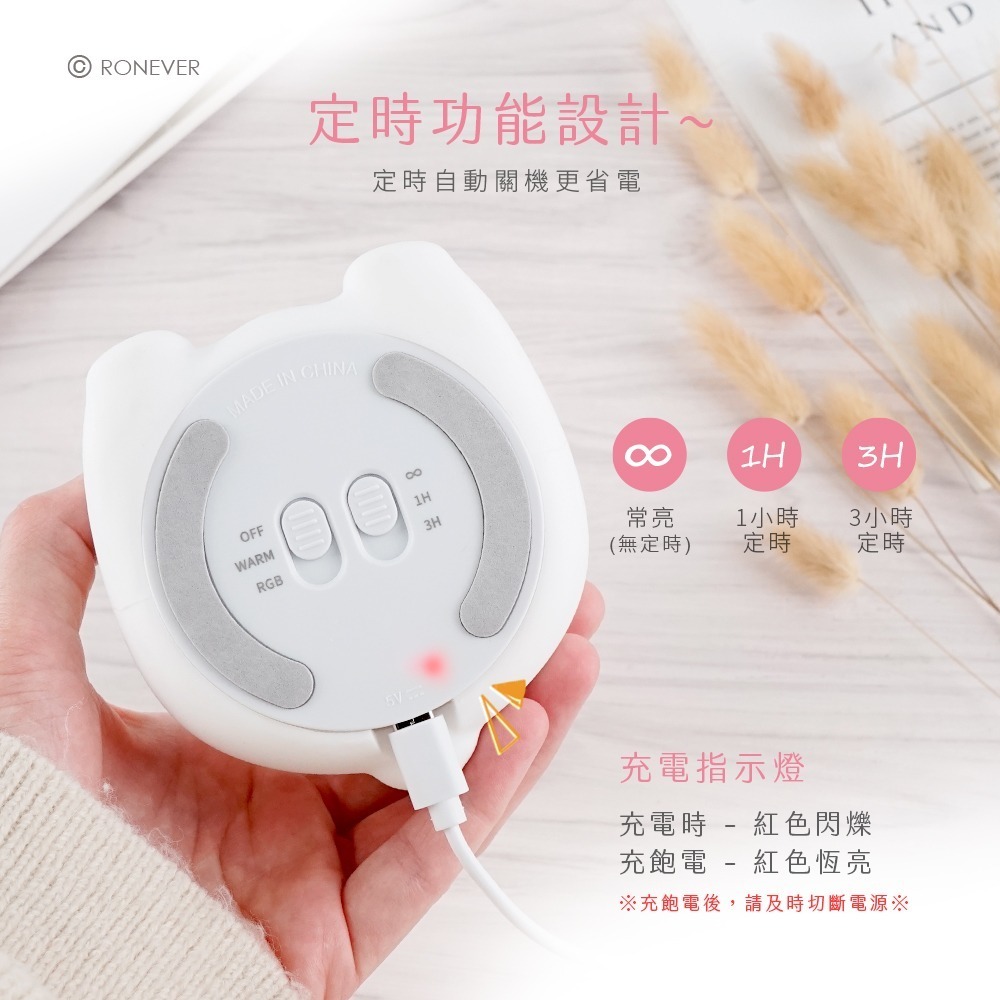 RONEVER PC415 / 萌萌兔矽膠拍拍燈-細節圖7