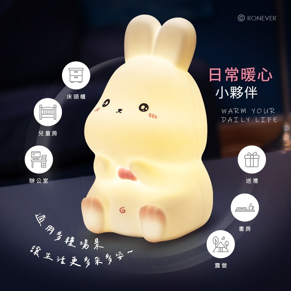 RONEVER PC415 / 萌萌兔矽膠拍拍燈-細節圖8