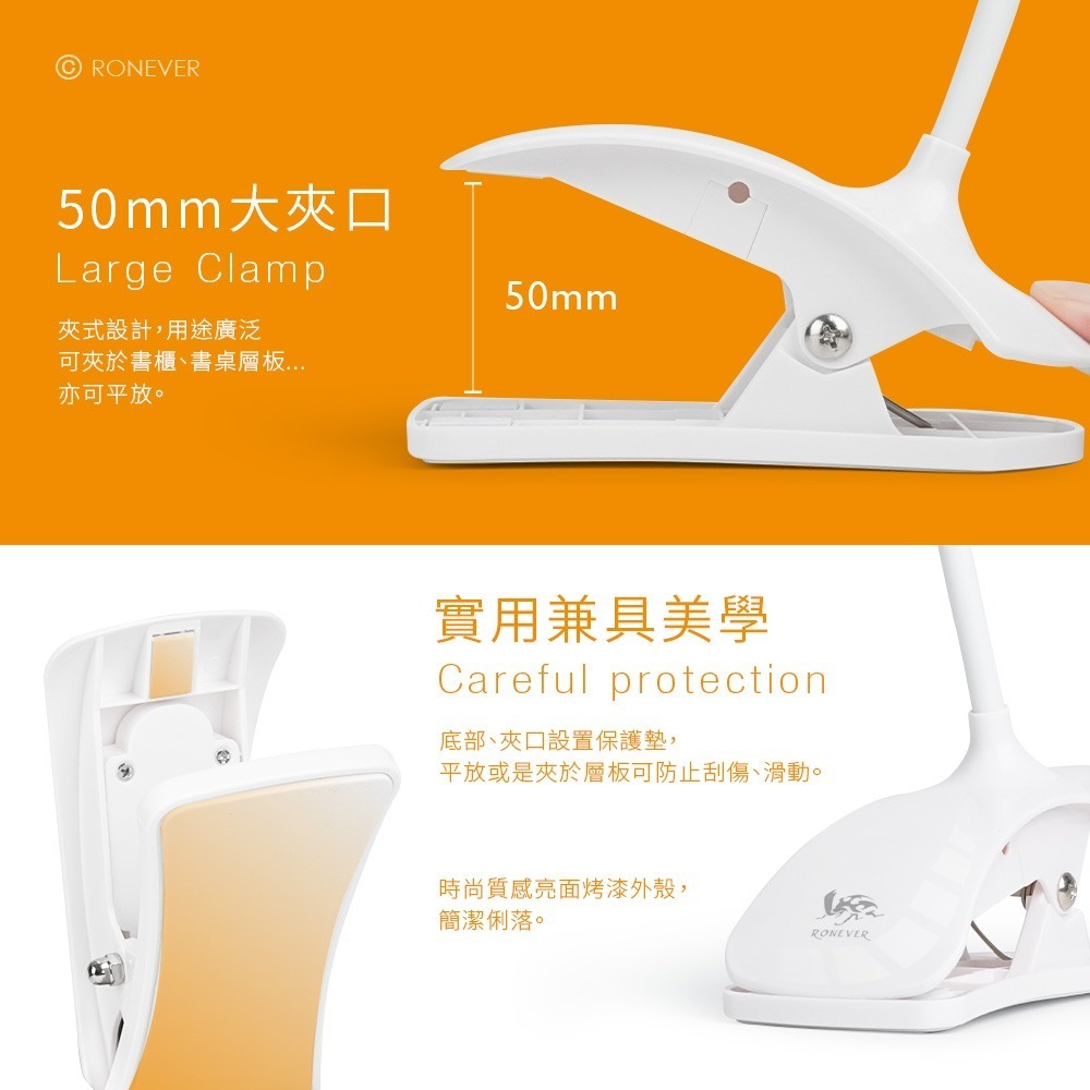 RONEVER PC124 / 時尚LED夾燈-細節圖3
