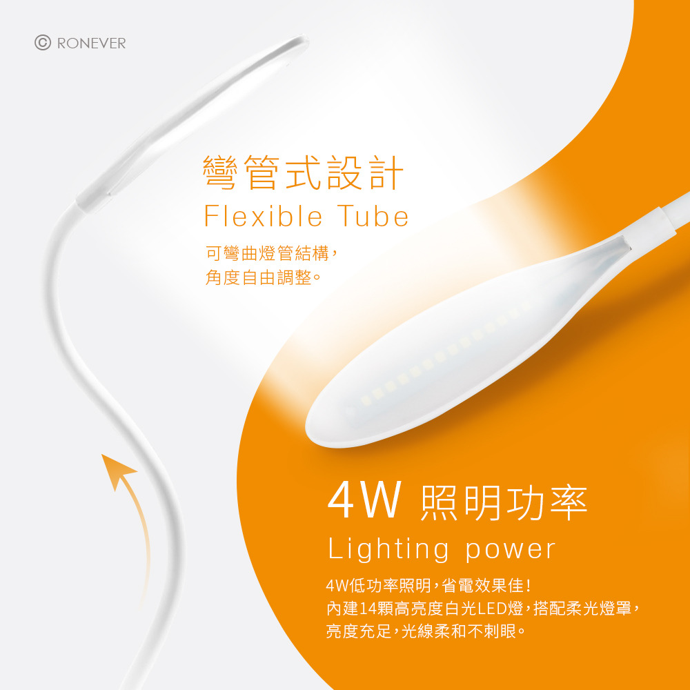 RONEVER PC124 / 時尚LED夾燈-細節圖2