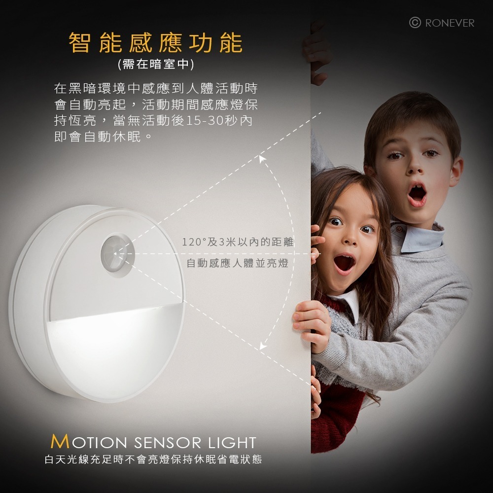 RONEVER PA-2835-5 / 感應式磁吸壁燈(電池款)-細節圖2