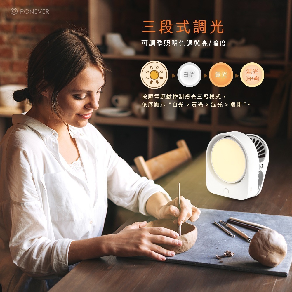 RONEVER PC414 / 多功能LED氣氛夾燈-細節圖4
