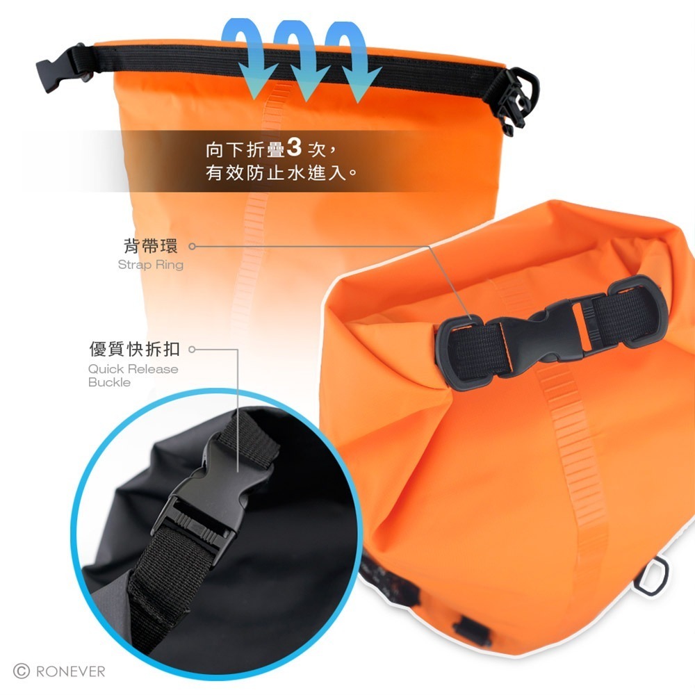 RONEVER BG001 / BG002 手機3C專用 戶外雙肩防水袋-細節圖7