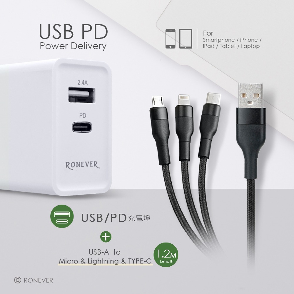 RONEVER DE019D / PD電源供應器組(3IN1)-細節圖2