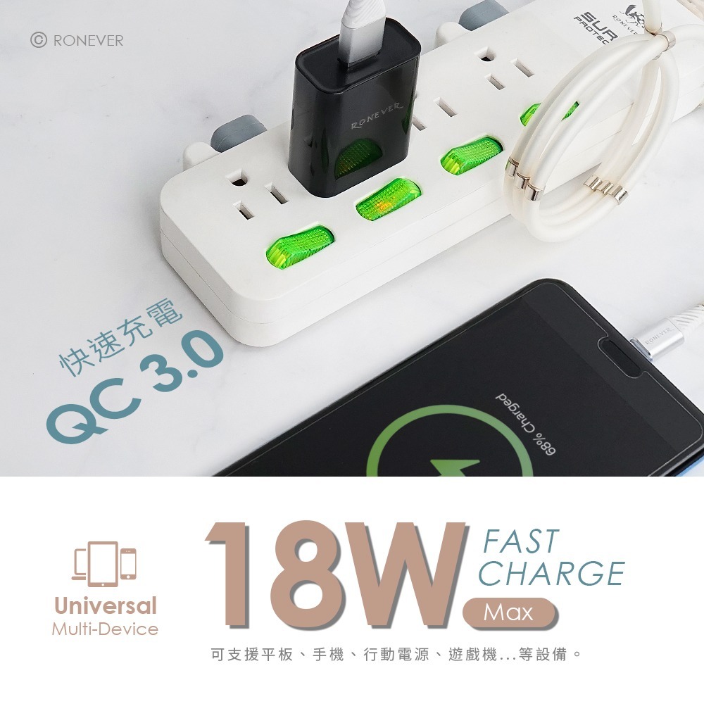 RONEVER DE043 / 18W QC3.0電源供應器-細節圖4