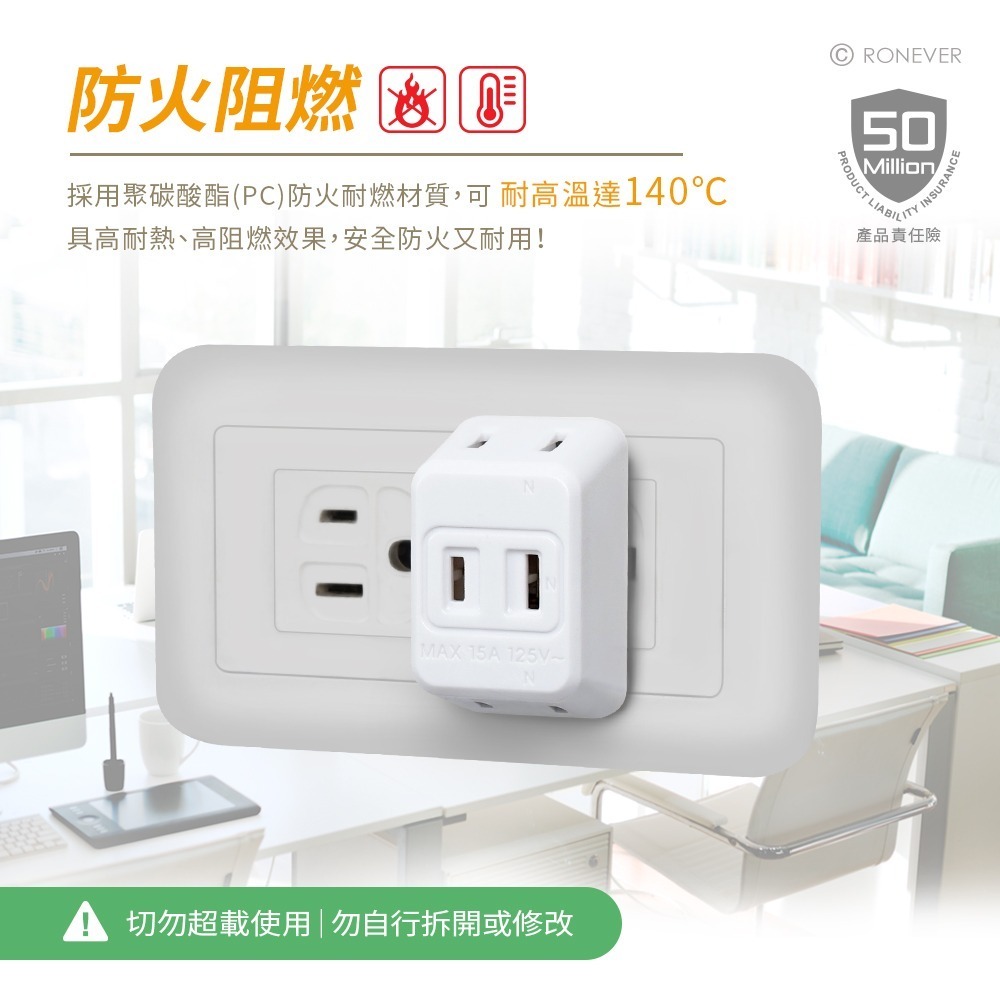 RONEVER ZPR-021 / D型三面插-細節圖2