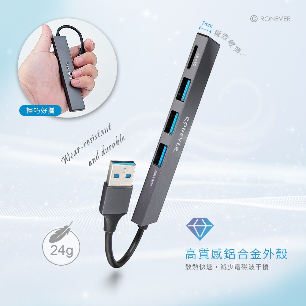 RONEVER PC026 / USB 3.2二合一HUB-細節圖4