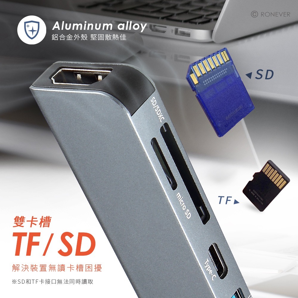 RONEVER PC051 / 七合一多功能集線器-細節圖4