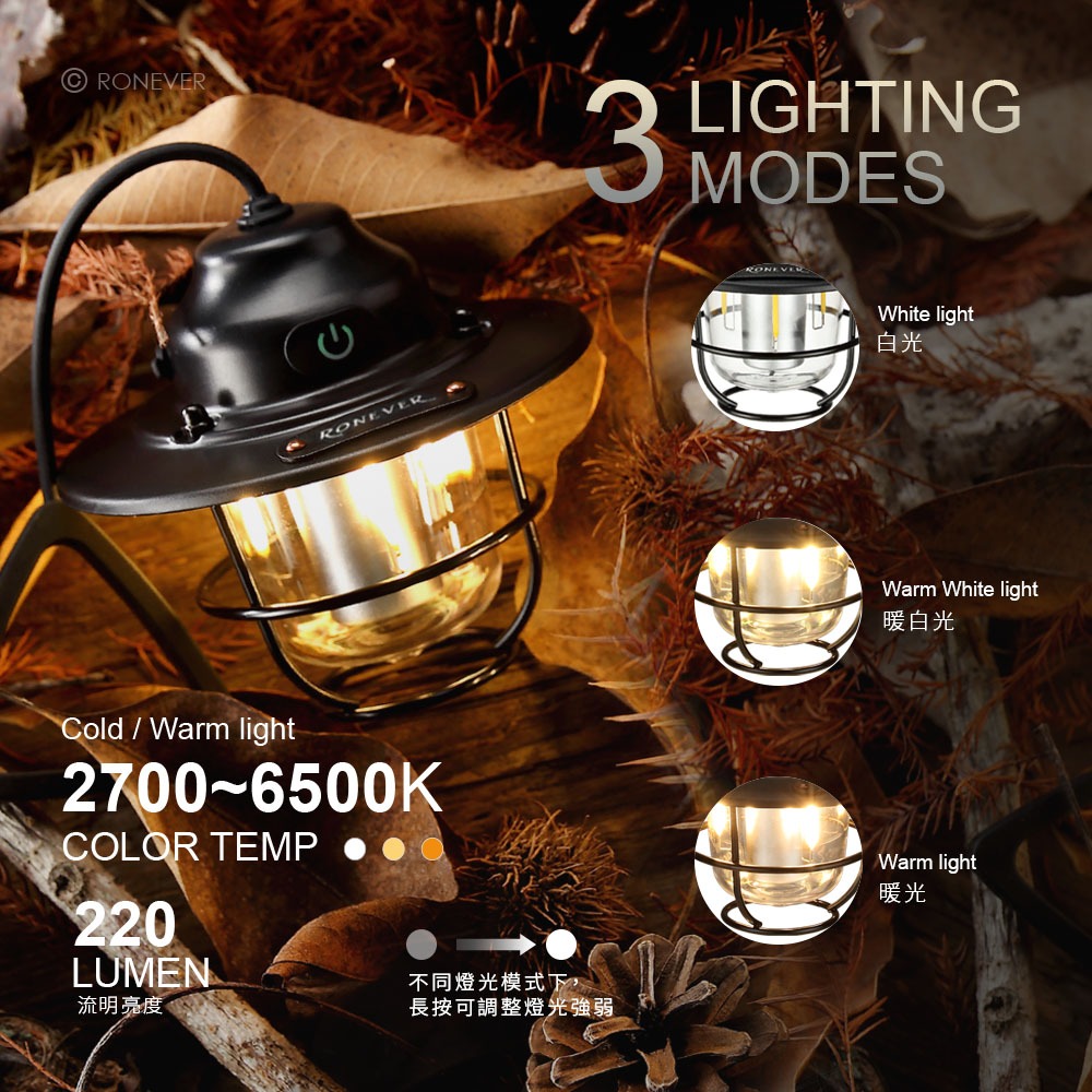 RONEVER PA004 / 充電式迷你露營燈-細節圖3