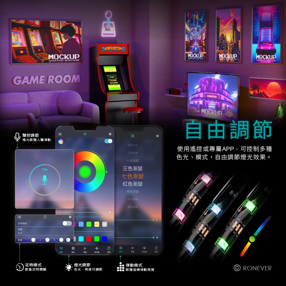 RONEVER PA-2835-14 / 藍牙律動燈條-細節圖3