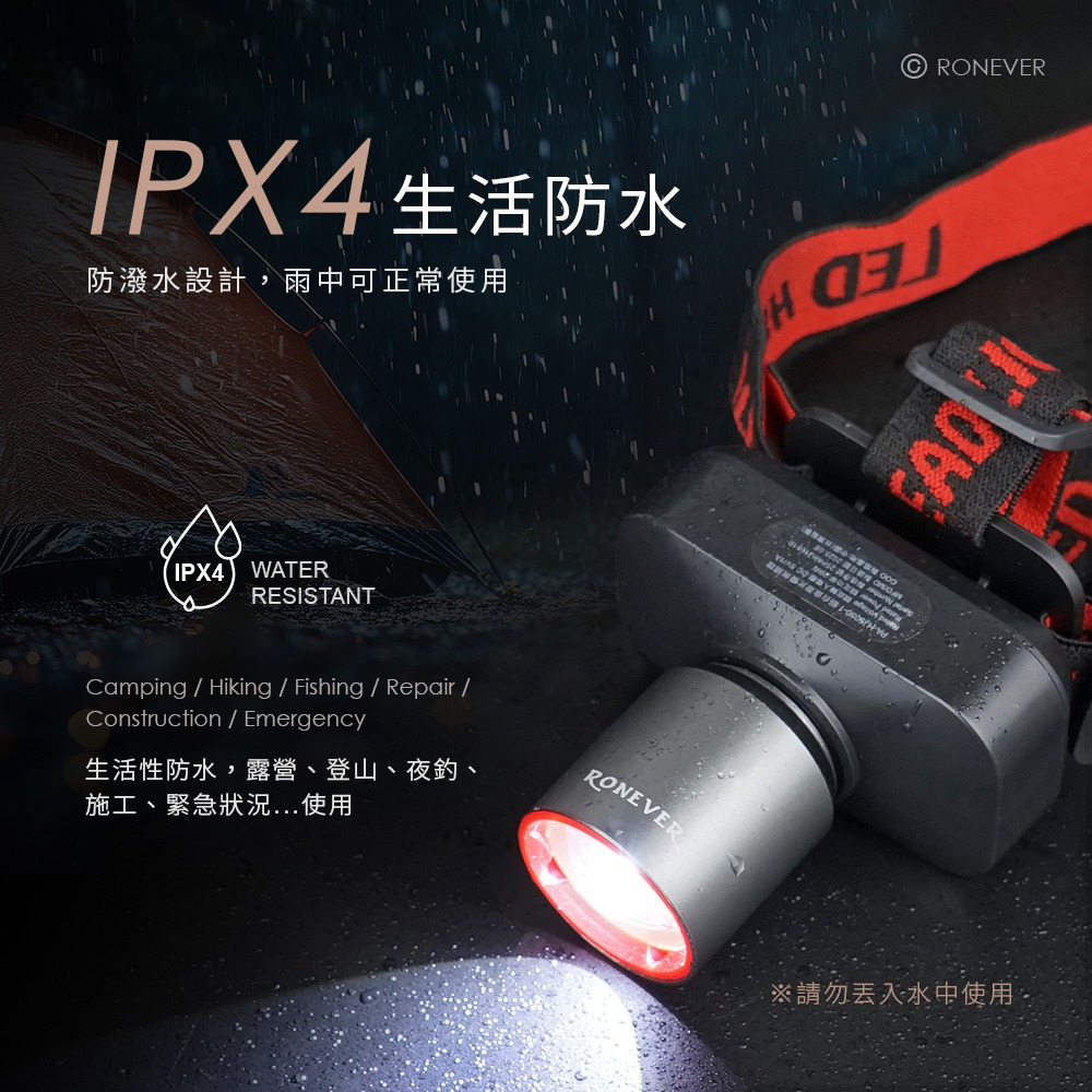 RONEVER PA-HJ5050-1 / 鋁合金激光變焦頭燈-細節圖8