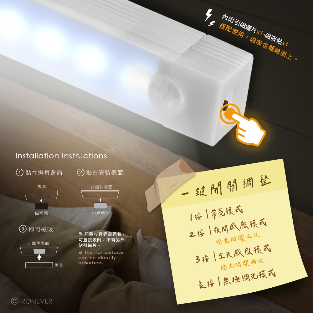 RONEVER PA017 / LED智能感應燈-細節圖3
