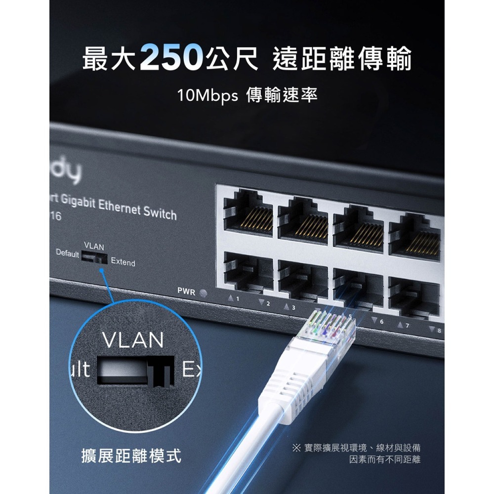 CUDY CUDY-GS1016 / 16埠Gigabit桌上型交換器(金屬殼)-細節圖5