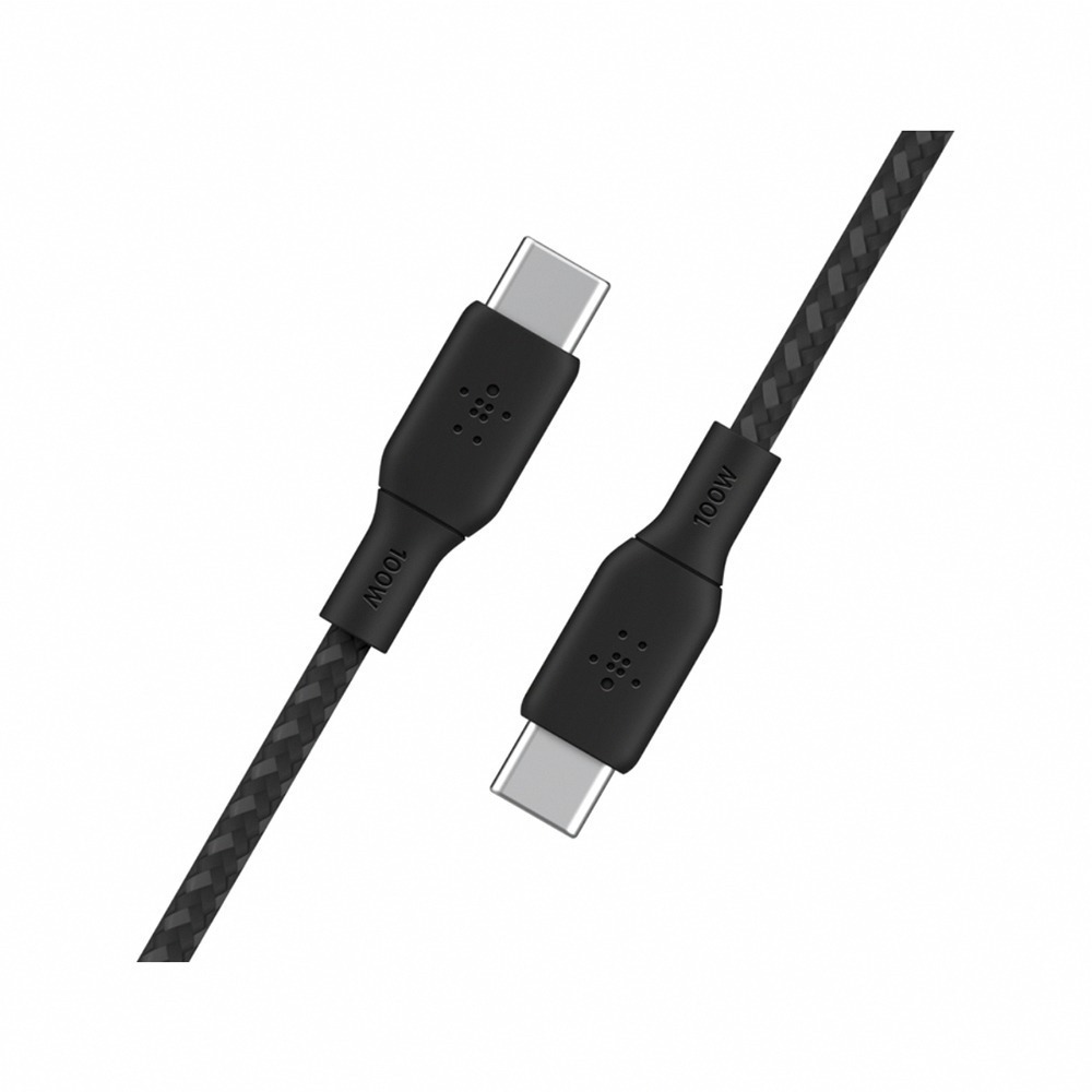 Belkin Braided USB-C 2.0 100W 傳輸線2M-黑/白-細節圖2