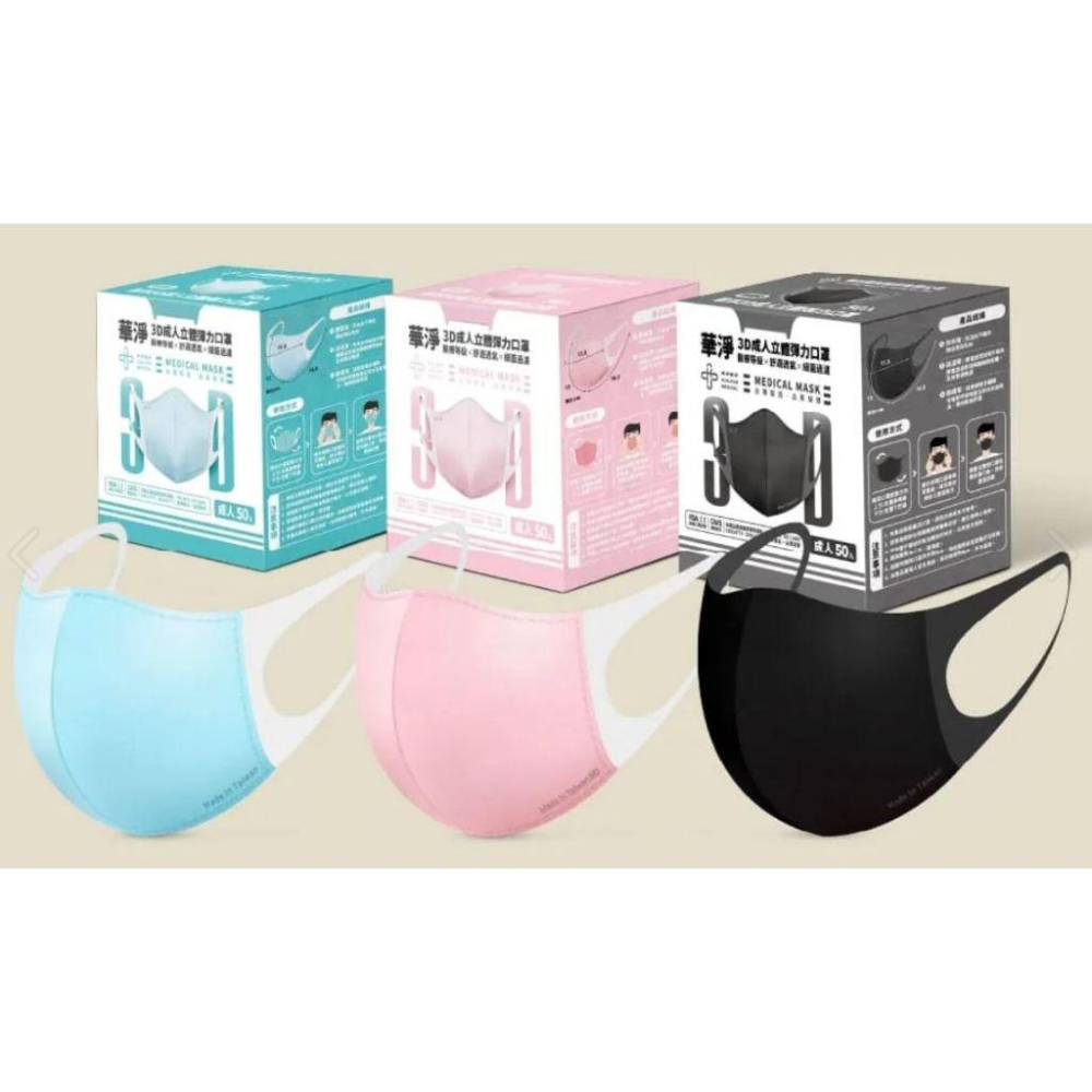 ★華淨★成人 兒童 幼童 幼幼 立體口罩 3D口罩 醫療口罩 醫用口罩 台灣製造︱繁華中西藥局︱-細節圖2