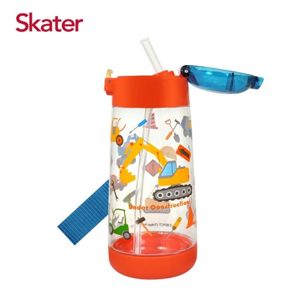日本 Skater PET 透明吸管水壺 480ml 兒童水壺 彈跳吸管 附背帶 附發票 公司貨-細節圖5