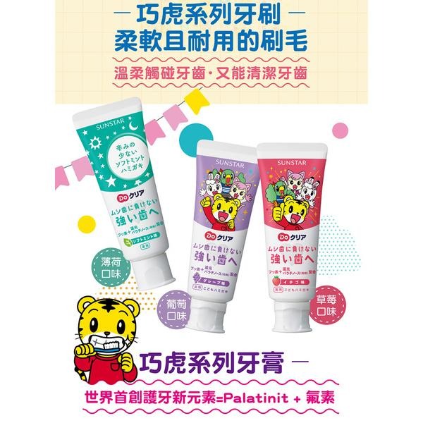 【快速出貨】★三詩達★SUNSTAR 巧虎牙膏 兒童牙膏 葡萄 草莓 70g 牙膏 日本原裝進口 現貨︱繁華中西藥局︱-細節圖2