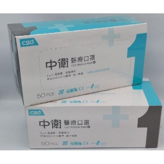 中衛口罩 CSD 醫療口罩 成人一級/薄款 (藍/綠/粉) 醫用口罩-細節圖4